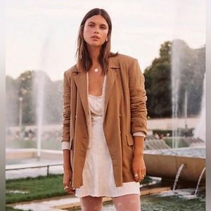 Free People Blazer Bronze Olivia Blazer | Color: Brown/Tan | Size: Small NWOT